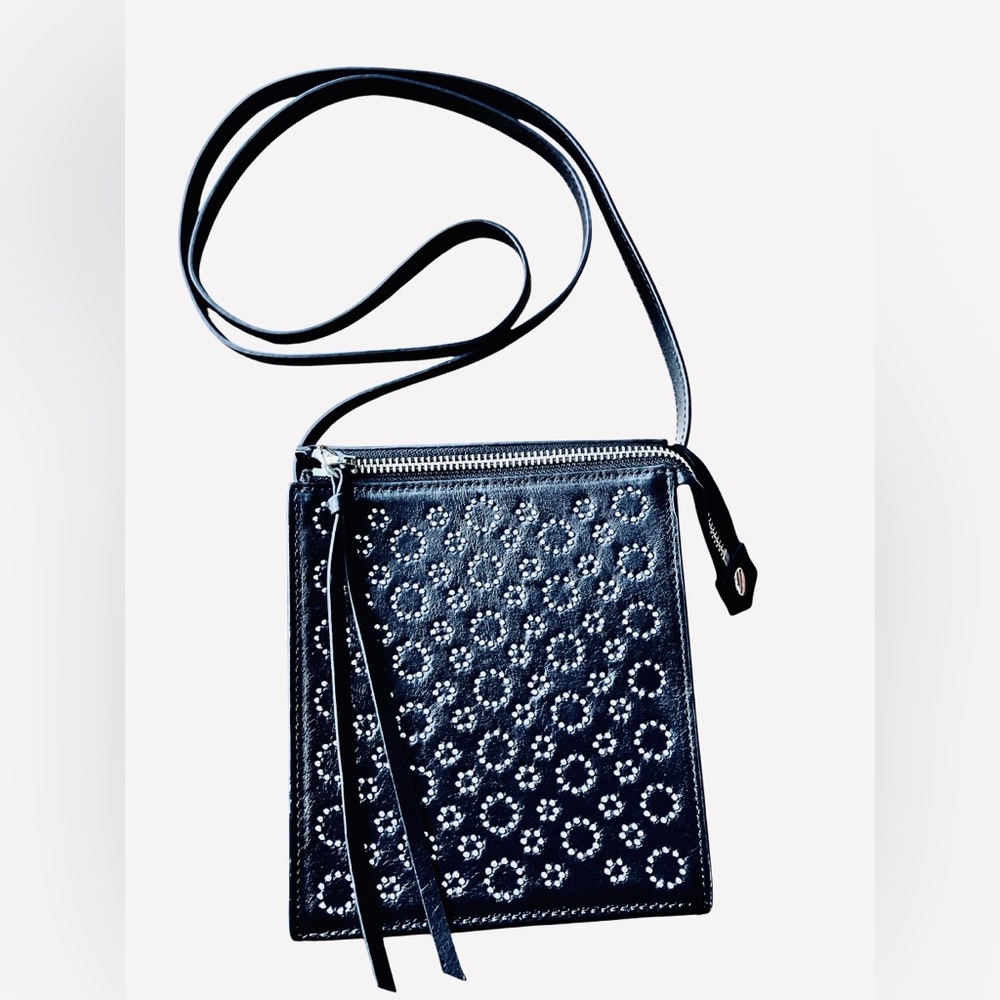 Elegant Black Studded Crossbody Bag NWOT